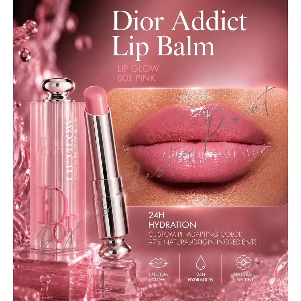 Christian Dior Addict - Lip Balm Lip Glow - Shade: #001 PINK - 0.11 oz/ 3.2 g